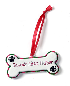 Ornament - Dog Bone (Santa's Little Helper)