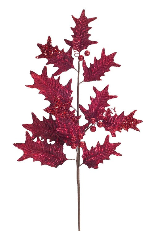 Spray - Holly Leaf Metallic Burgundy