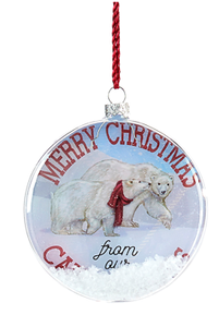 Disc Ornament - Merry Christmas From Cabin