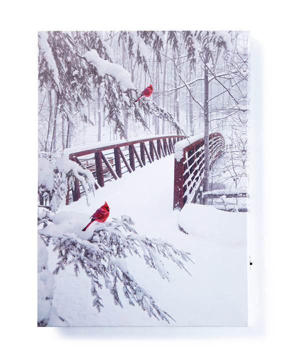 Canvas Print - Bridge with Birds LED