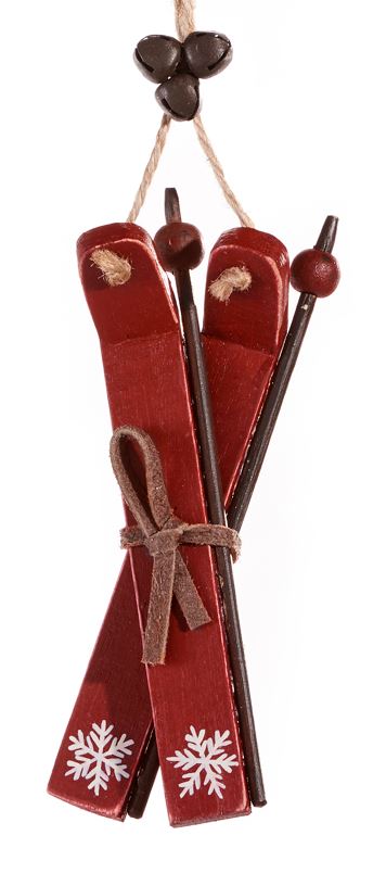 Ornament - Skis (Red)