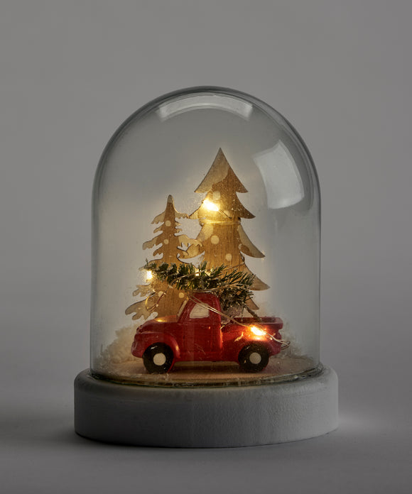 Dome Decor - LED with Red Truck