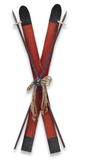Skis with Poles - Wooden Hanging