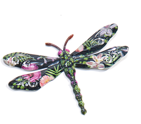 Dragonfly Wall Art - Green and Black