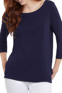 Boat Neck Top - French Terry (Nautical)