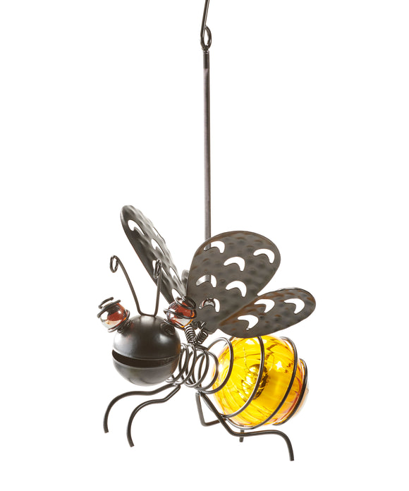 Hanging Bee Decor - Solar Metal