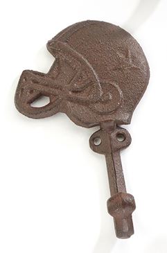 Wall Hook - Cast Iron Helmet (Brown)