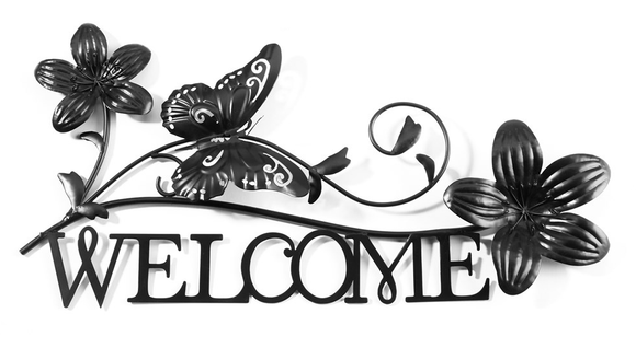 Wall Decor - Welcome Butterfly