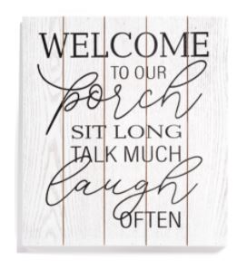 Plank Sign - Welcome To Our Porch