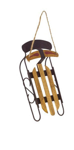 Ornament - Sled with metal skis