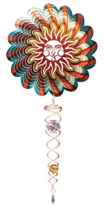 Wind Spinner - Blue Sun With Crystal Twister (Small)