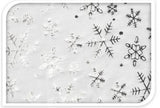 Deco Fabric Fur - Silver/White Snowflake