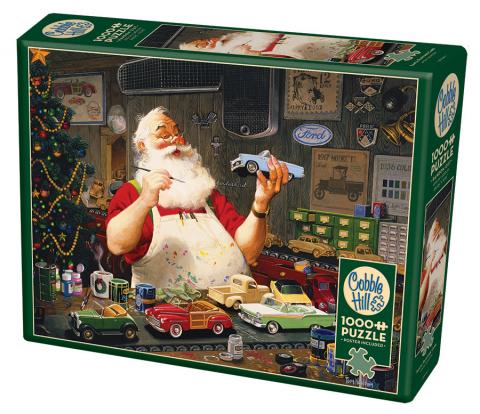 Puzzle - Santa Painting Cars