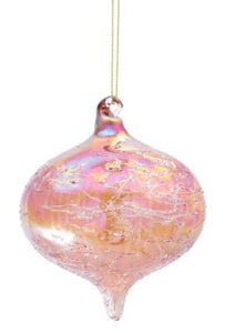 Ornament - Pink Glass (Round Pointy)