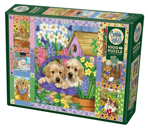 Puzzle - Puppies and Posies Quilt