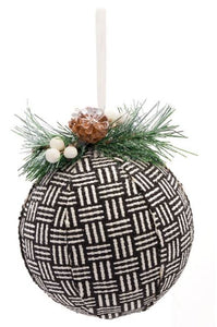 Ornament - Black & White Ball (Solid pattern)