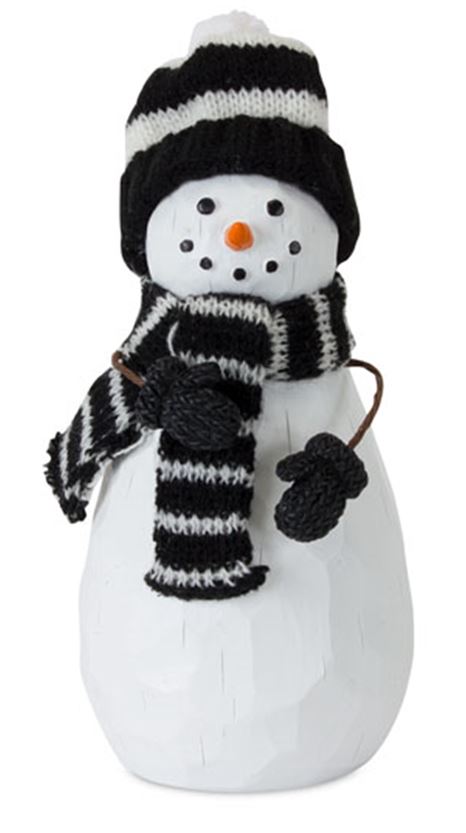 Snowman Decor - Black and White (Medium)