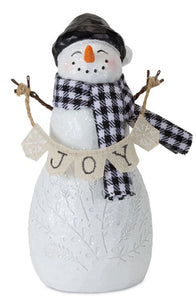 Snowman Decor - Black and White (Joy)