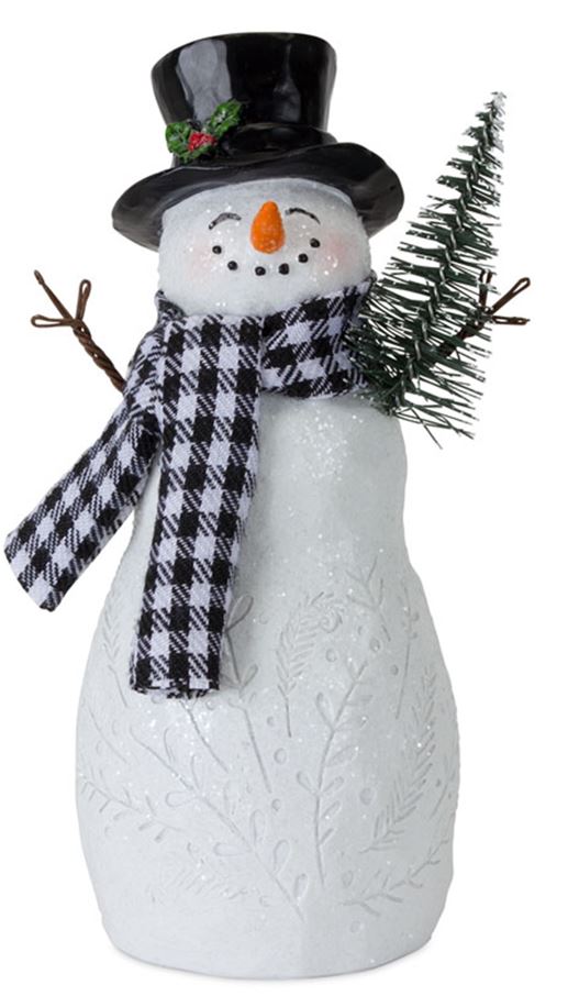 Snowman Decor - Black and White Scarf (Tree)