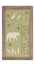 Wall Plaque - Ski Pass (Beige)