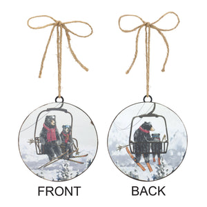 Ornament - Bears on Ski Lift