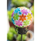 Gazing Ball - Bright Floral Mosaic