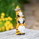 Garden Statuary - Stacked Bee Gnome Trio