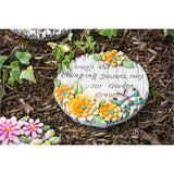 Stepping Stone - Flowers with Text