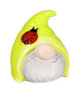 Gnome Statuary - Ladybug on Hat (Yellow)