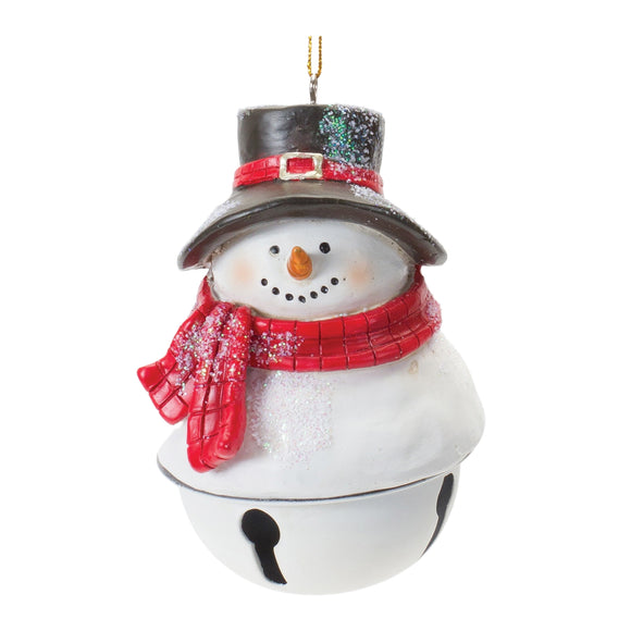 Ornament - Bell Snowman (Top Hat)