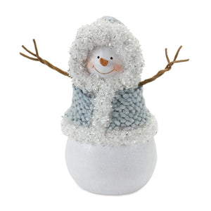 Snowman Decor - Blue & White (Round Hat)