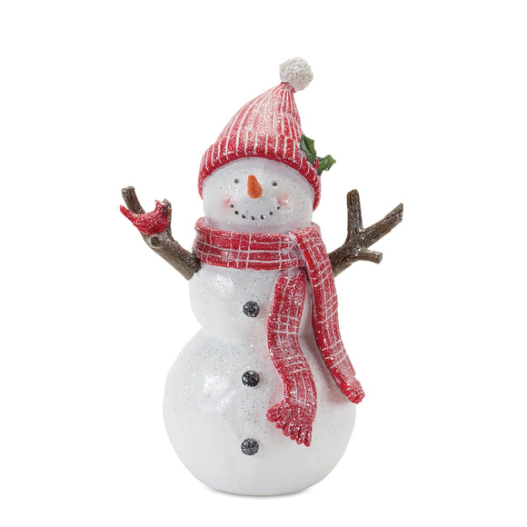 Snowman Decor - Red Scarf and Hat