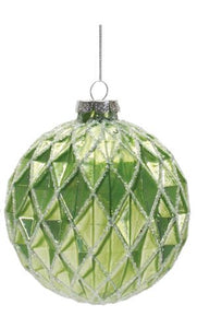 Ornament - Green Ball Large Weave