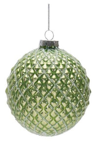 Ornament - Green Ball Small Weave