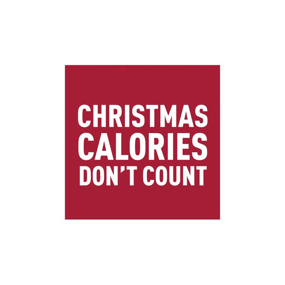 Cocktail Napkins - Christmas Calories Don't Count