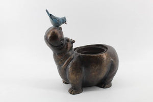 Planter - Hippo with Bird