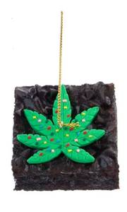 Ornament - Cannabis Brownie (Chocolate Chip)