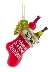 Ornament - Dear Santa I'm Dreaming of a Wine Christmas