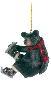 Ornament - Bear Skating (Leg Up)