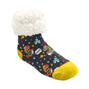 Pudus Classic Kids Socks - Dinosaur Charcoal