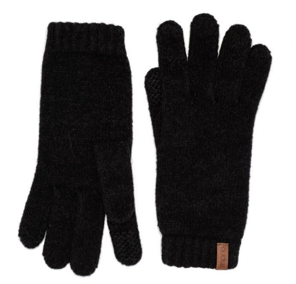 Glove - Touchscreen Tech Faux Cashmere (Black)
