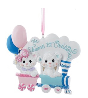 Ornament - Baby's First Christmas Twins Boy and Girl