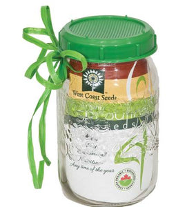 Sprouting Jar with Plastic Lid and Seeds