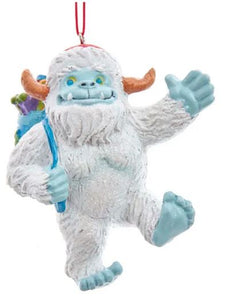 Ornament - Yeti with Santa Gift Bag