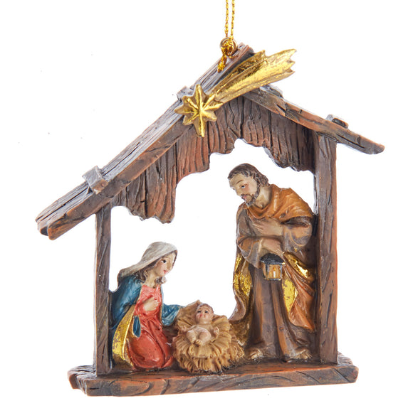 Ornament - Holy Family in Creche