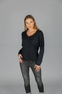 Top - Long Sleeve with Front Pocket
