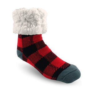 Pudus Classic Slipper Socks - Lumberjack Red