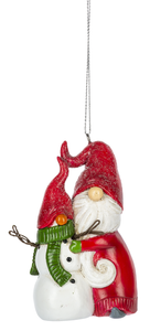 Ornament - Gnome Hugging Snowman