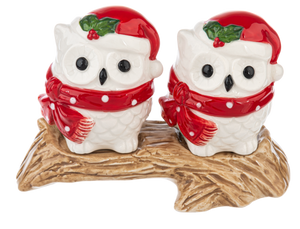 Salt and Pepper Shakers - Owls on Branch