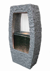 Outdoor Fountain - Rounded Rectangle Wall (Grey)